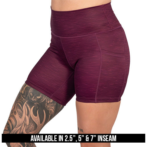 Heather Berry Women's Casual Shorts - Comfortable Stretchy Summer Shorts for Running, Yoga, and Outdoor Activities