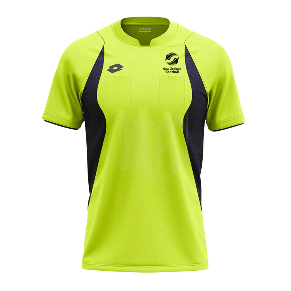 Lotto Ultra II Referees Shirt - High Visibility Fluro Yellow Soccer Referee Jersey for Games & Tournaments