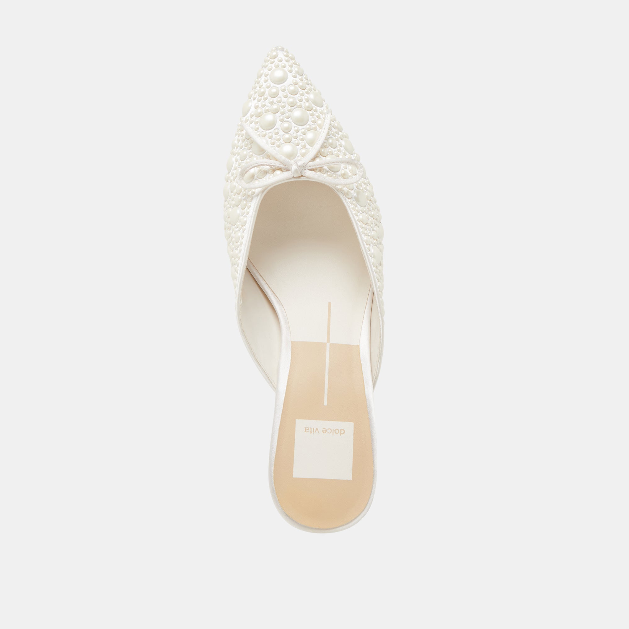 CLAYTN Pearl Heels for Women - True White Satin High Heels | Elegant Wedding Shoes, Prom Heels & Evening Party Pumps for Special Occasions
