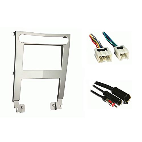 Nissan Maxima 2004-2006 Car Stereo Installation Kit - Harmony Audio HA-40NI10 Antenna Adapter, 95-7404S D-DIN Dash Kit & HA-707550 Wiring Harness | Compatible with Aftermarket Radios | Perfect for DIY Car Audio Upgrades