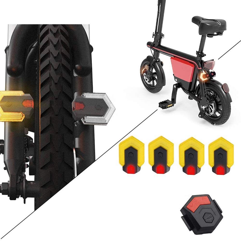Apofly Wireless Remote Control Bicycle Turn Lights - Front & Rear LED Safety Lights with Panoramic Visibility for Night Riding, Cycling & Commuting - Perfect for Urban, Mountain & Road Bikes