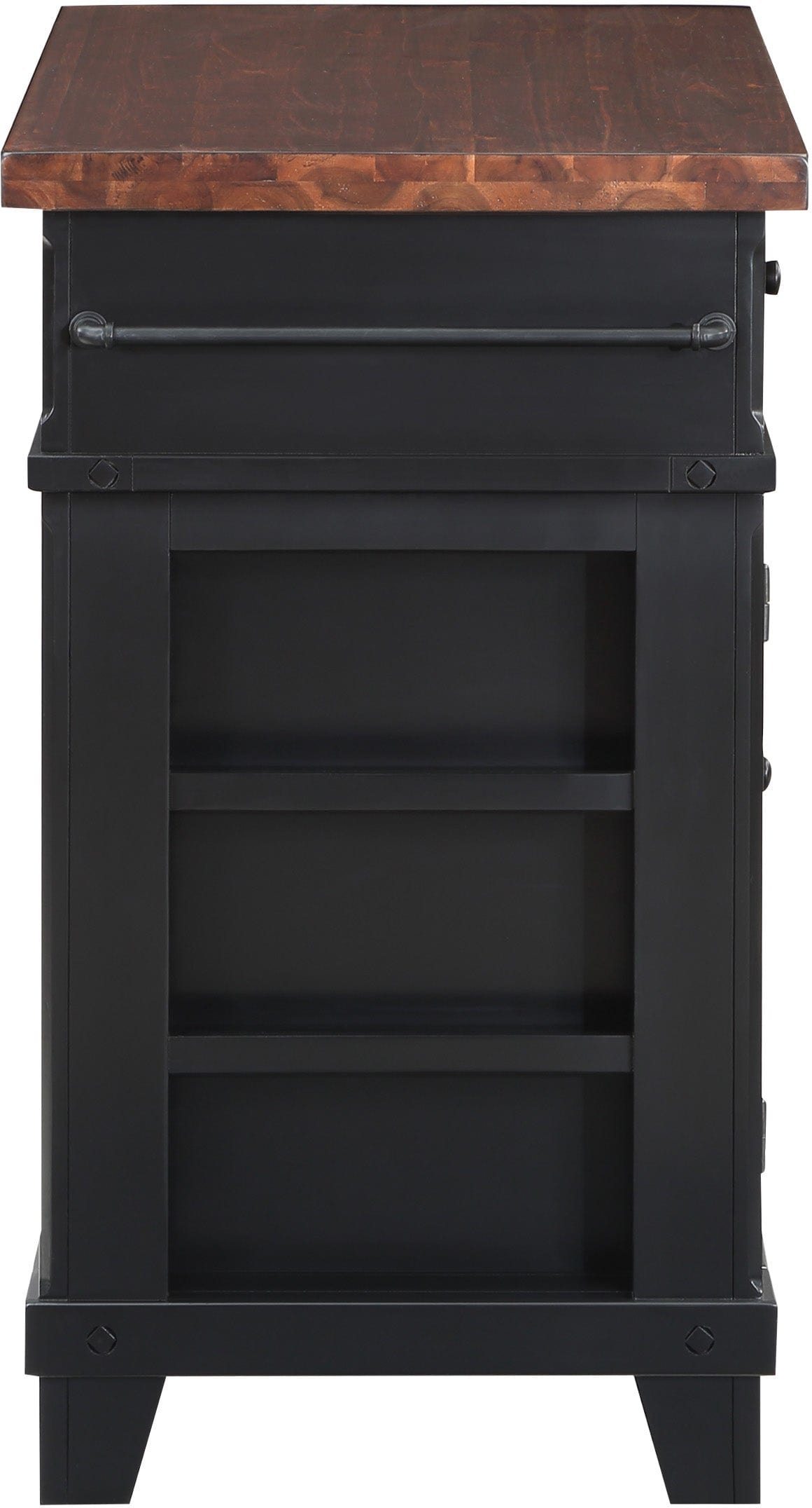 Office Star Madison Kitchen Island with Storage & Wheels [MDS39] - Perfect for Small Kitchens, Food Prep & Extra Counter Space