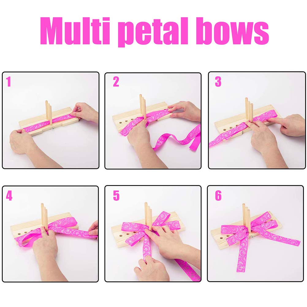 Wooden Wreath Bow Maker Tool - Lightweight Portable Bow Tie Machine for DIY Crafts, Gift Wrapping & Home Decor (Beige) | Perfect for Christmas, Weddings & Party Decorations