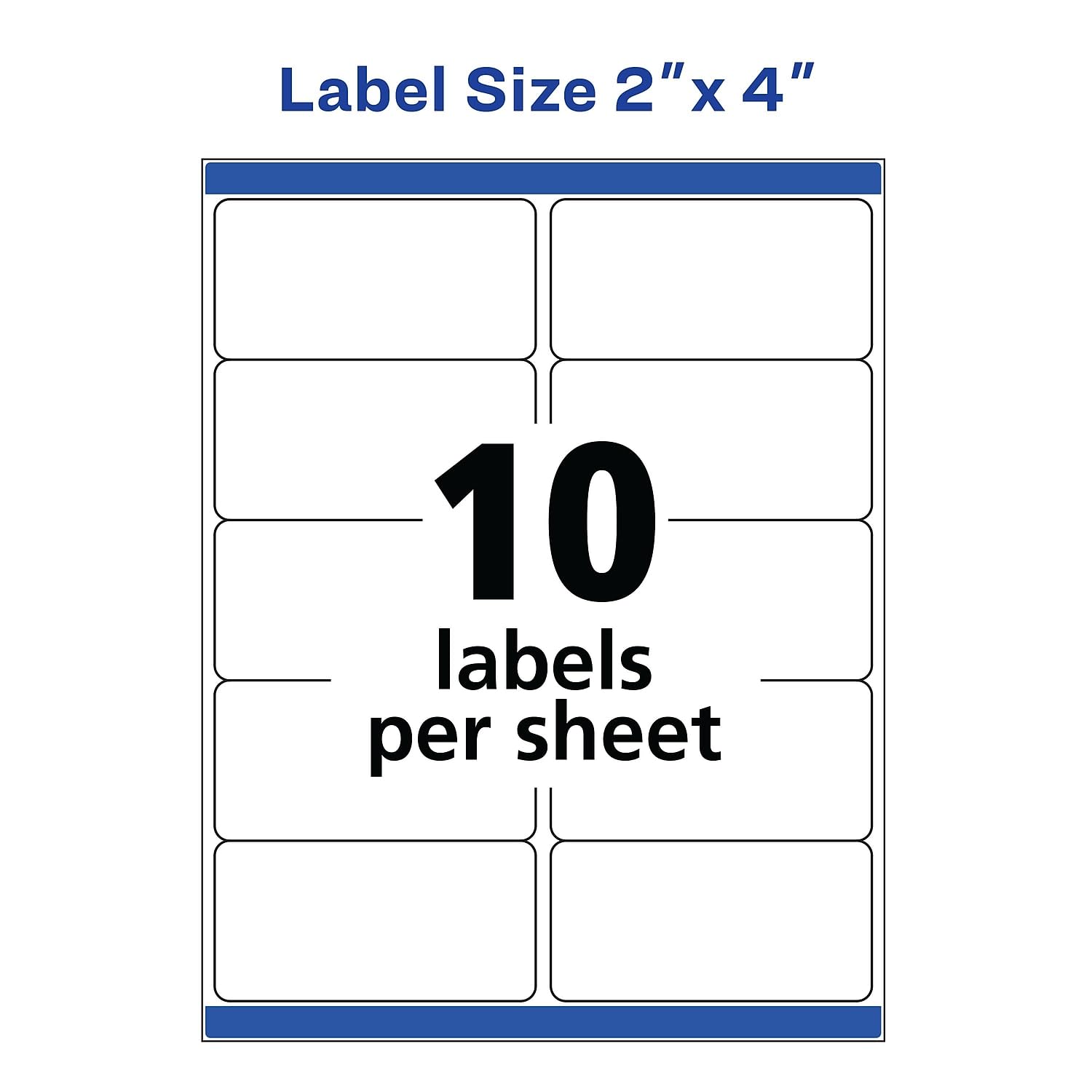 TrueBlock Technology Shipping Labels 2 x 4 Inch - White Adhesive Labels (2500 Labels per Box) for USPS, UPS, FedEx & Amazon FBA Packages - Perfect for E-commerce, Small Business & Home Shipping Needs