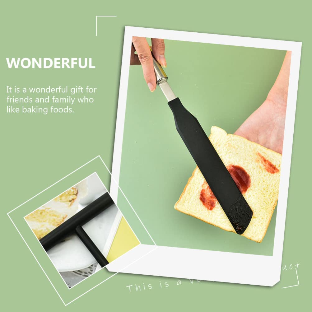Premium Stainless Steel Cream Spatula Set - 3-Piece Baking Scraper for Cake Decorating, Buttercream Spreading & Kitchen Cooking | Essential Baking Tools for Pastry Chefs & Home Bakers | Perfect for Cupcakes, Cookies & Pancakes