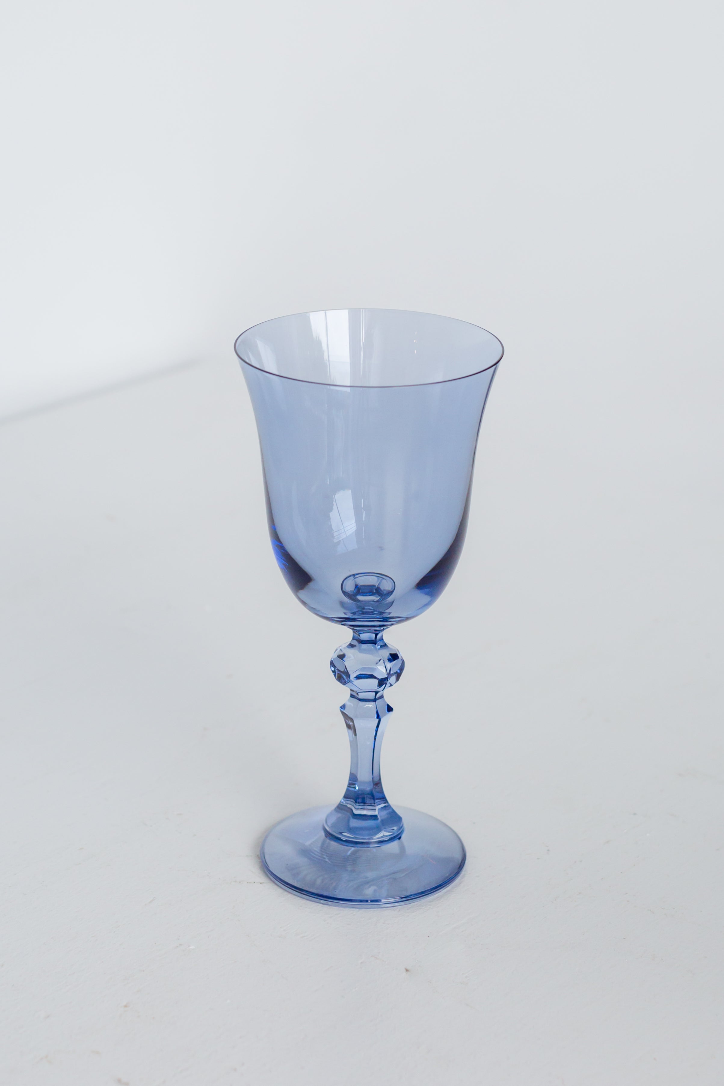 Estelle Colored Regal Goblet Set of 6 - Cobalt Blue Wine Glasses for Elegant Dinner Parties & Wedding Receptions