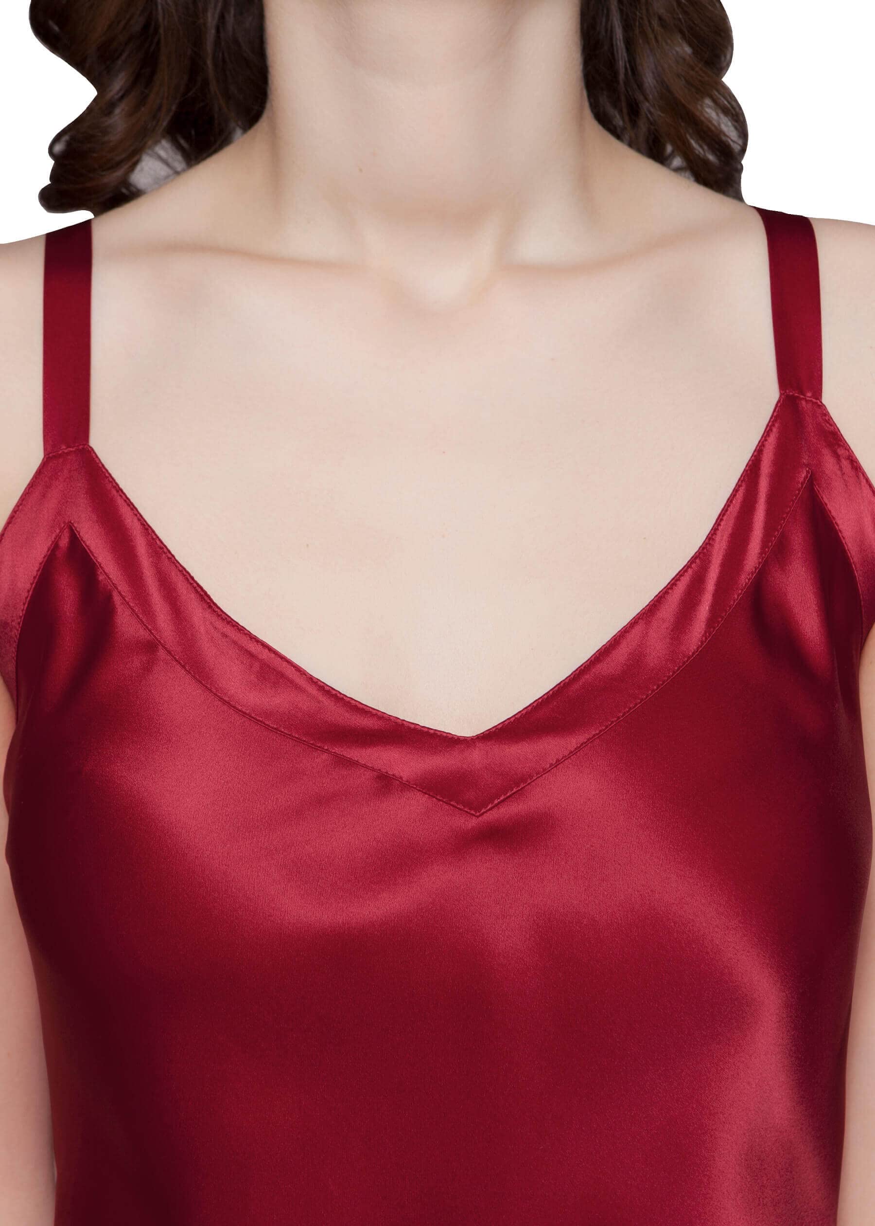 LilySilk 22 Momme 100% Pure Silk Nightgown for Women - Sleeveless V-Neck Cami Sleep Dress with Spaghetti Straps | Luxurious Long Nightwear for Comfortable Sleep & Relaxation at Home