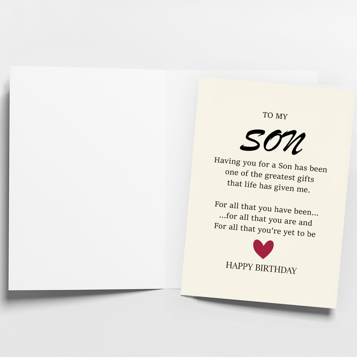 Birthday Card for Son - Heartfelt Greeting Card from Mom, Thoughtful Gift for Adult Son | Perfect for Birthday Wishes, Special Occasions & Showing Love