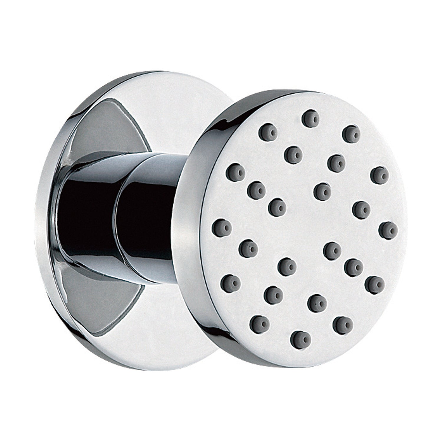 Dax 1008 CR Brass Round Body Jets with Chrome Finish - High Pressure Shower Head for Bathroom, Spa, and Pool Use