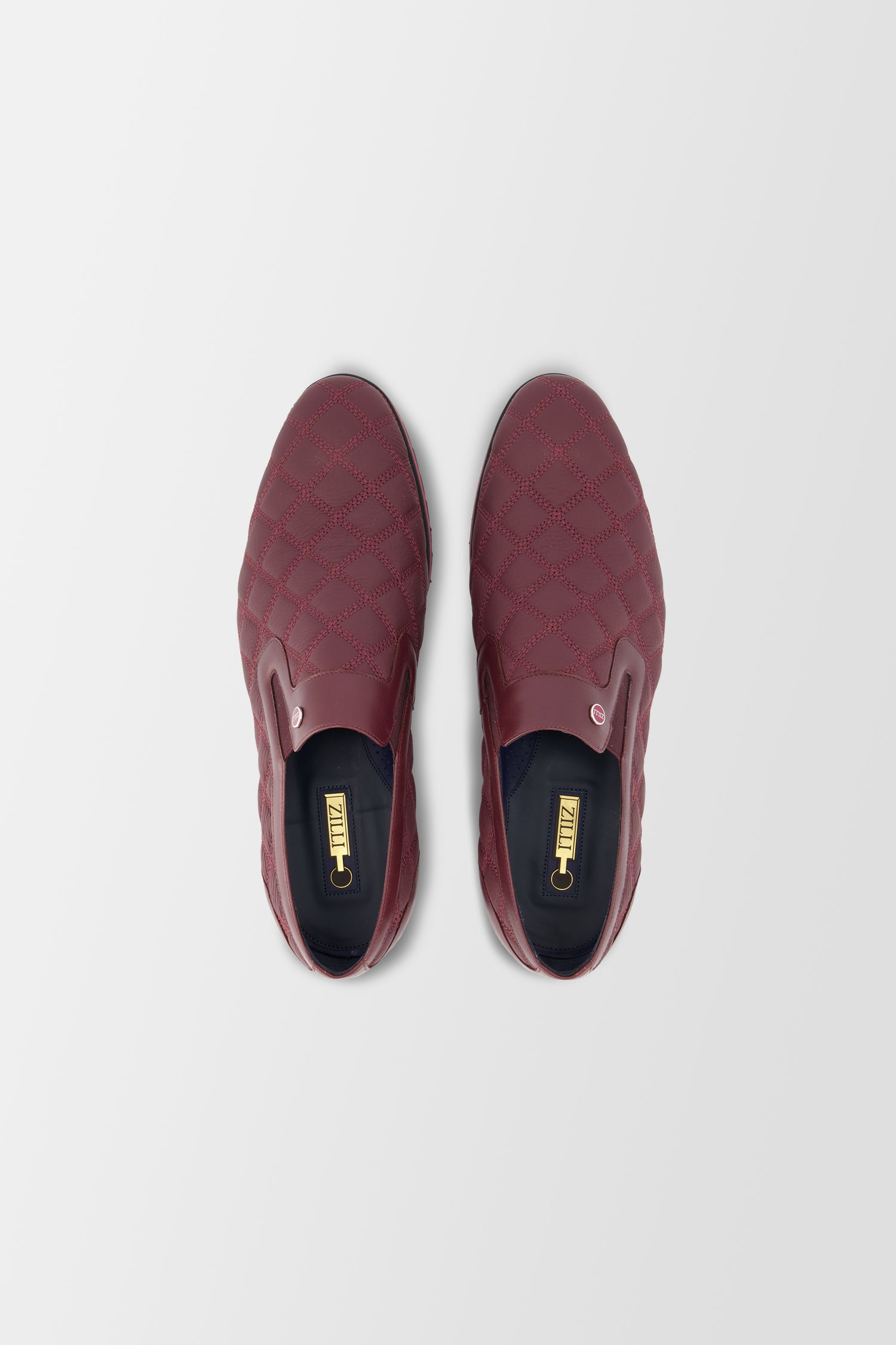 Zilli Chianti/Bordeaux Boston Matelasse Slip On Loafers for Women - Comfortable Casual Shoes for Work, Travel & Everyday Wear
