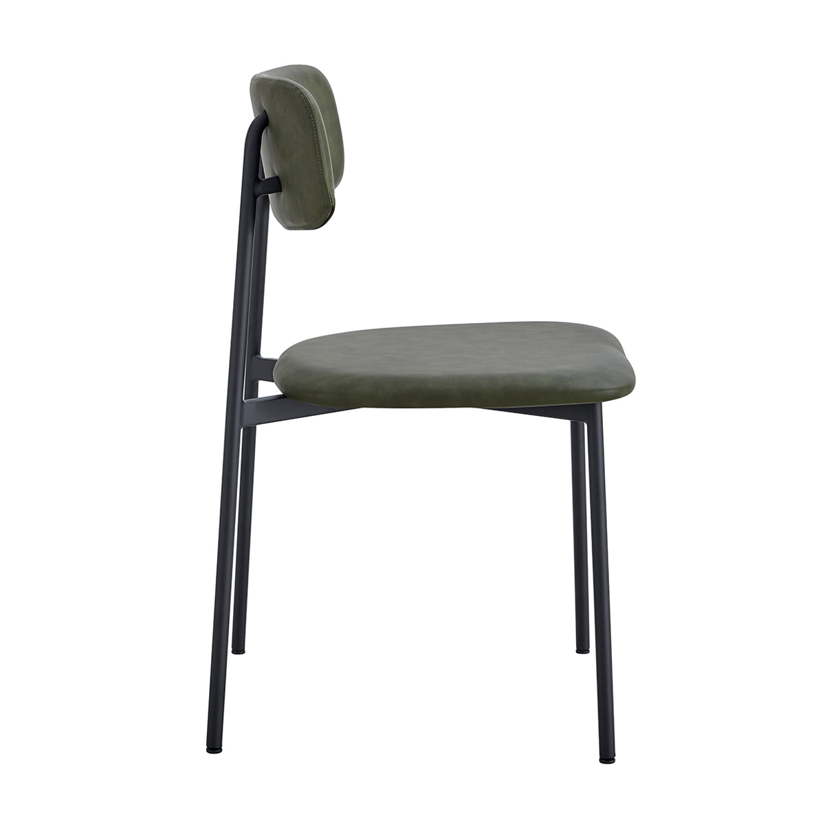 Bailey Leatherette Dining Chairs Set of 2 - Modern PU Leather Upholstered Side Chairs for Kitchen, Dining Room, or Office - Comfortable & Stylish Seating Solution