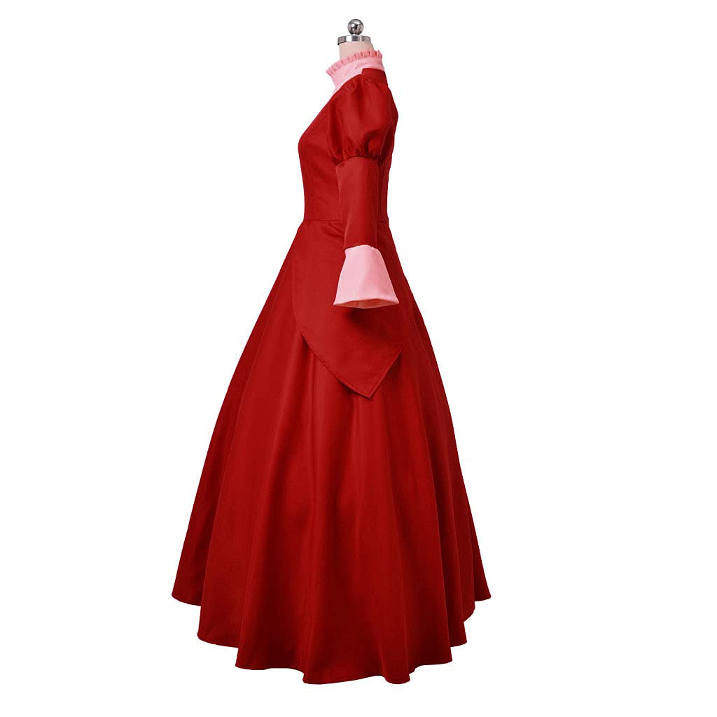 Lady Tremaine Red Dress Cosplay Costume - Stepmother Disney Cinderella Villain Outfit for Halloween, Cosplay Parties & Themed Events