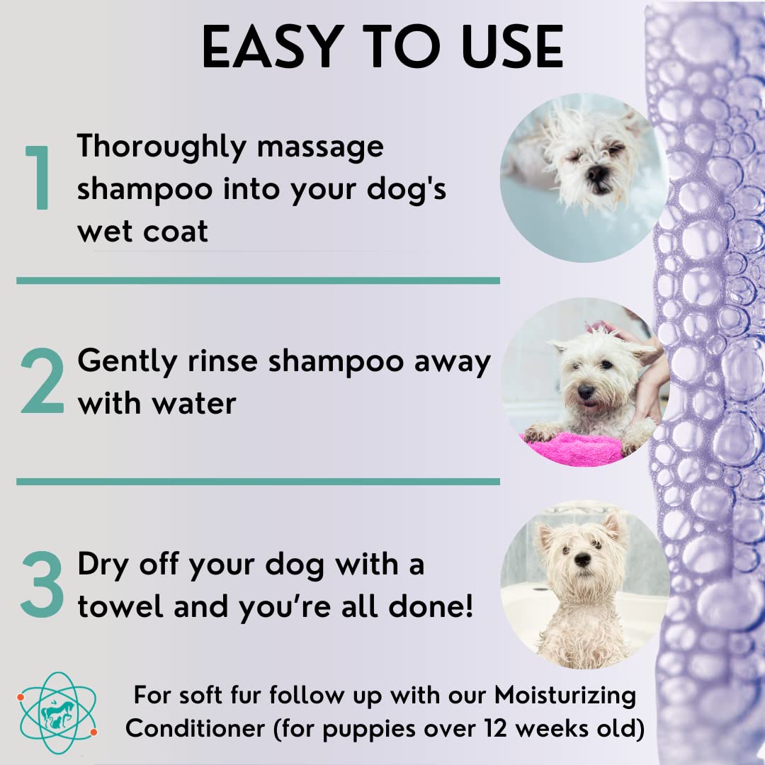 1 Gallon Dog Whitening Shampoo for White Coats | Brightening Puppy Shampoo with Fur Whitener | Made in USA | Perfect for Show Dogs, Senior Pets & Stain Removal