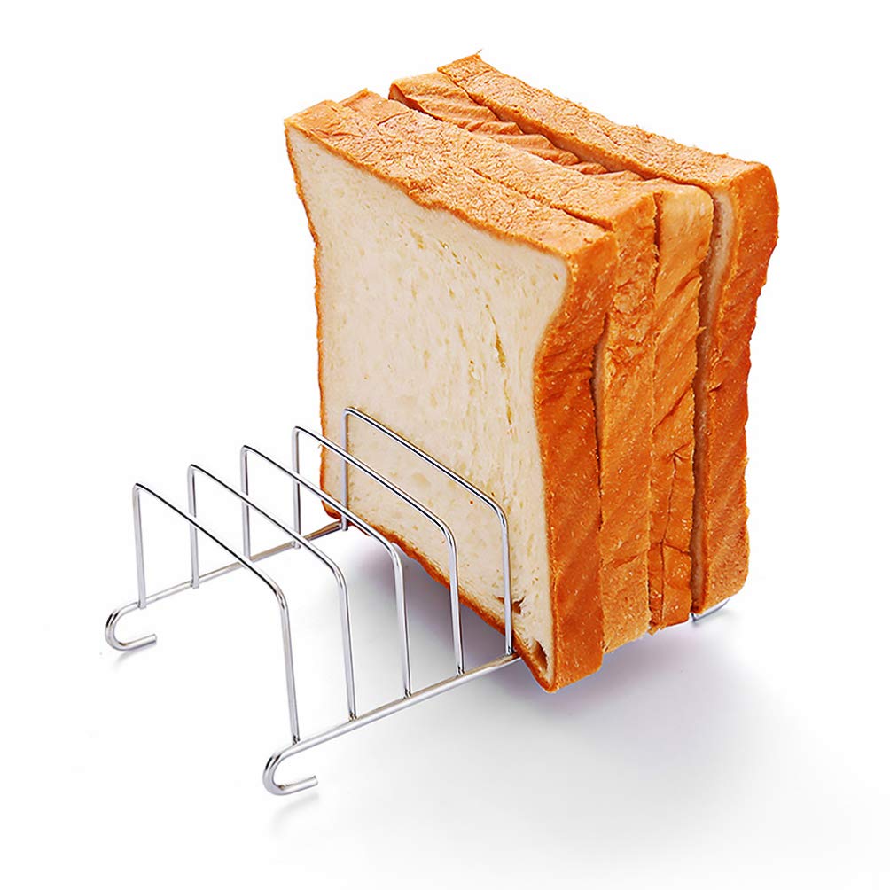 Stainless Steel Toast Stand & Bread Rack - 2 Pack Grill Accessories for Oven, Air Fryer, BBQ - Perfect for Toasting, Steaming, and Serving Bread Slices
