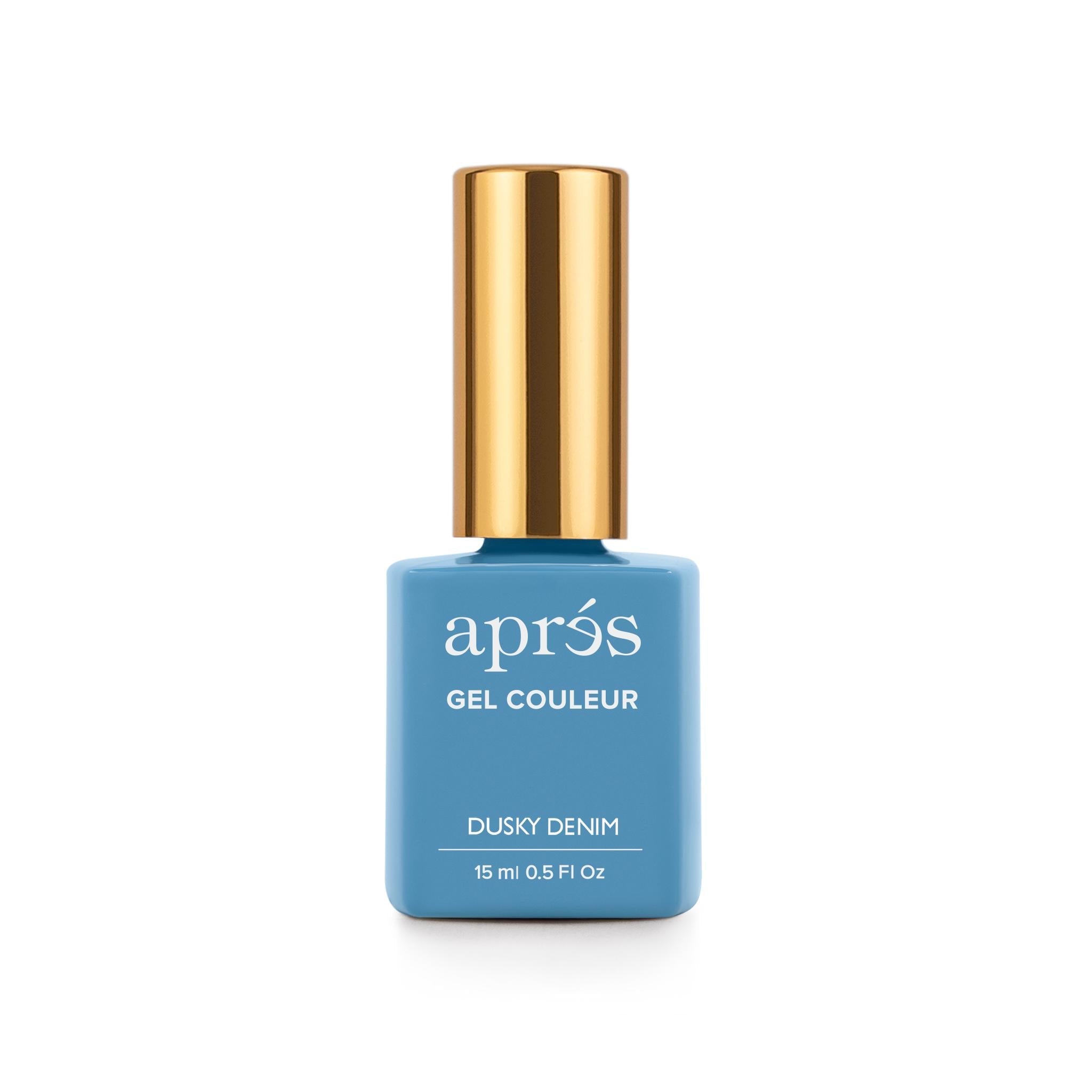 Apres Gel Nail Polish - Dusky Denim Blue, Long Lasting Gel Nail Color for Professional & At-Home Manicures - Perfect for Fall & Winter Nail Designs, Salon-Quality DIY Nails