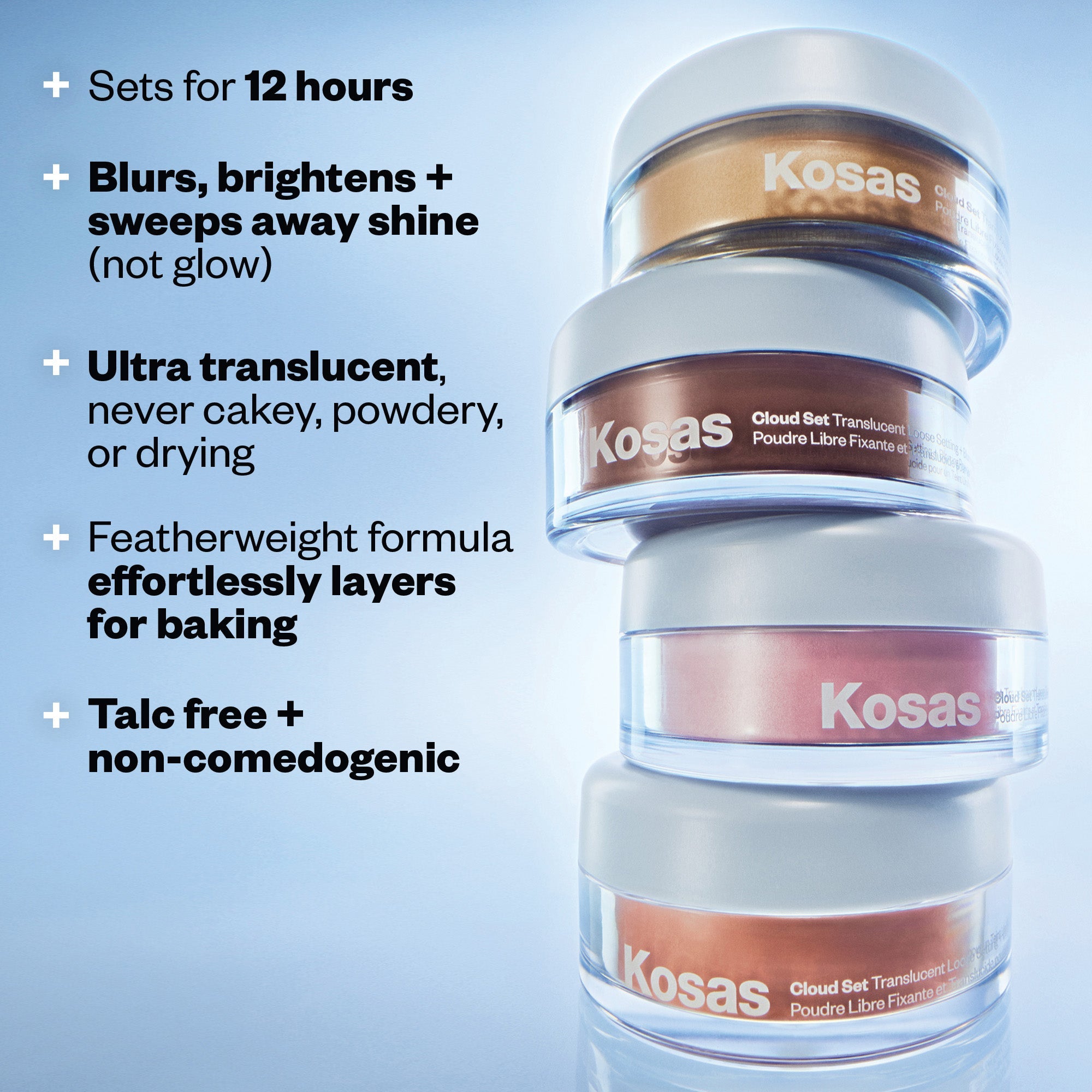 Cloud Set Translucent Loose Setting Powder with Blurring Effect - Perfect for Flawless Makeup Finish & Oil Control | Ideal for Daily Wear, Special Occasions & Photography Makeup