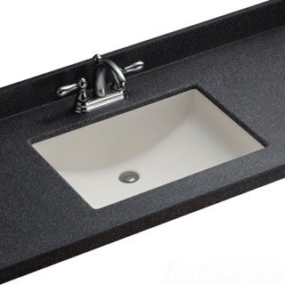 Swan UC01913.011 Solid Surface Undermount Single-Bowl Bathroom Sink, 16x22x6.25 Inches, Tahiti White - Perfect for Modern Bathrooms and Powder Rooms