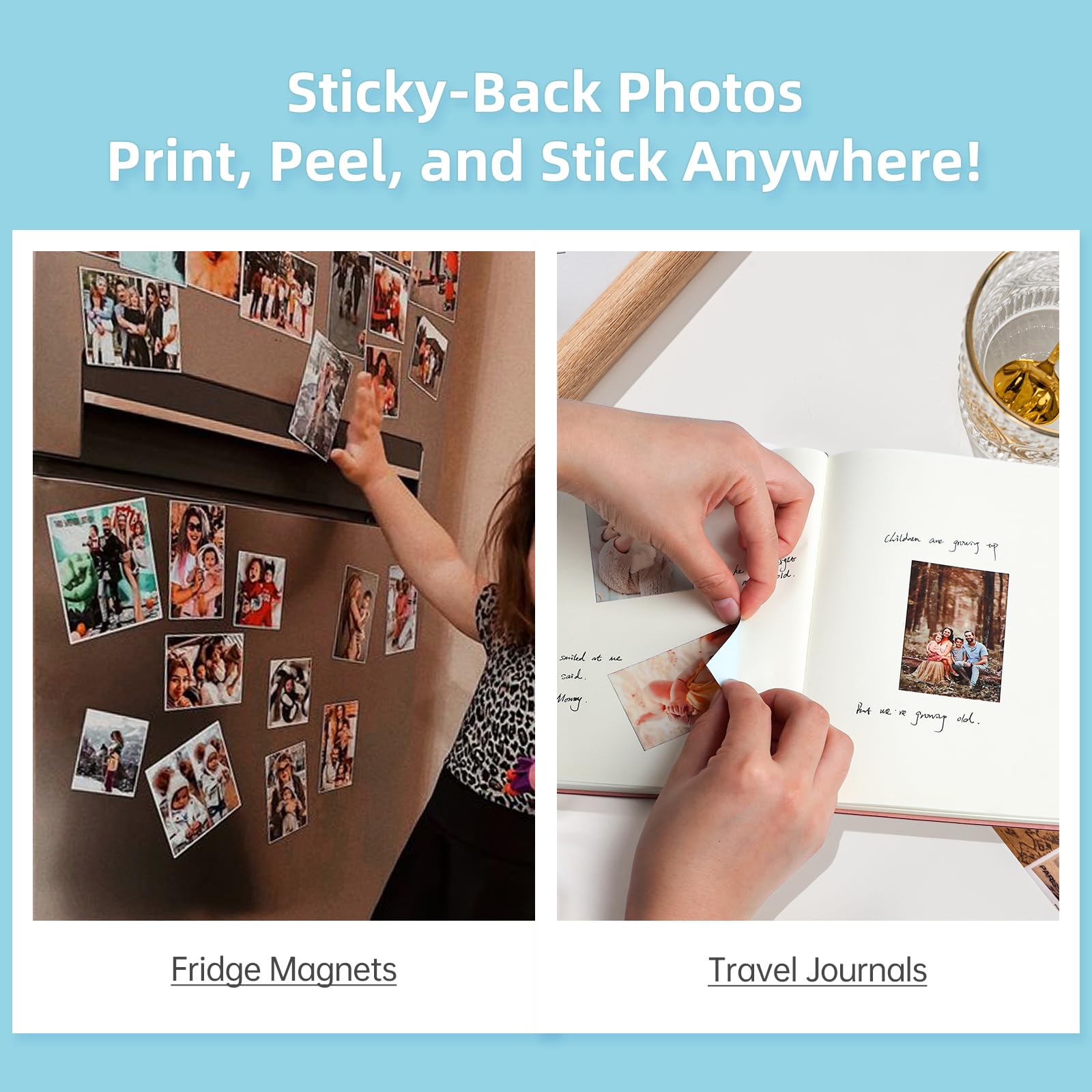 HPRT MT53 Mini Photo Printer - Portable Wireless Bluetooth Sticker Printer for iPhone & Android - Instant 2x3