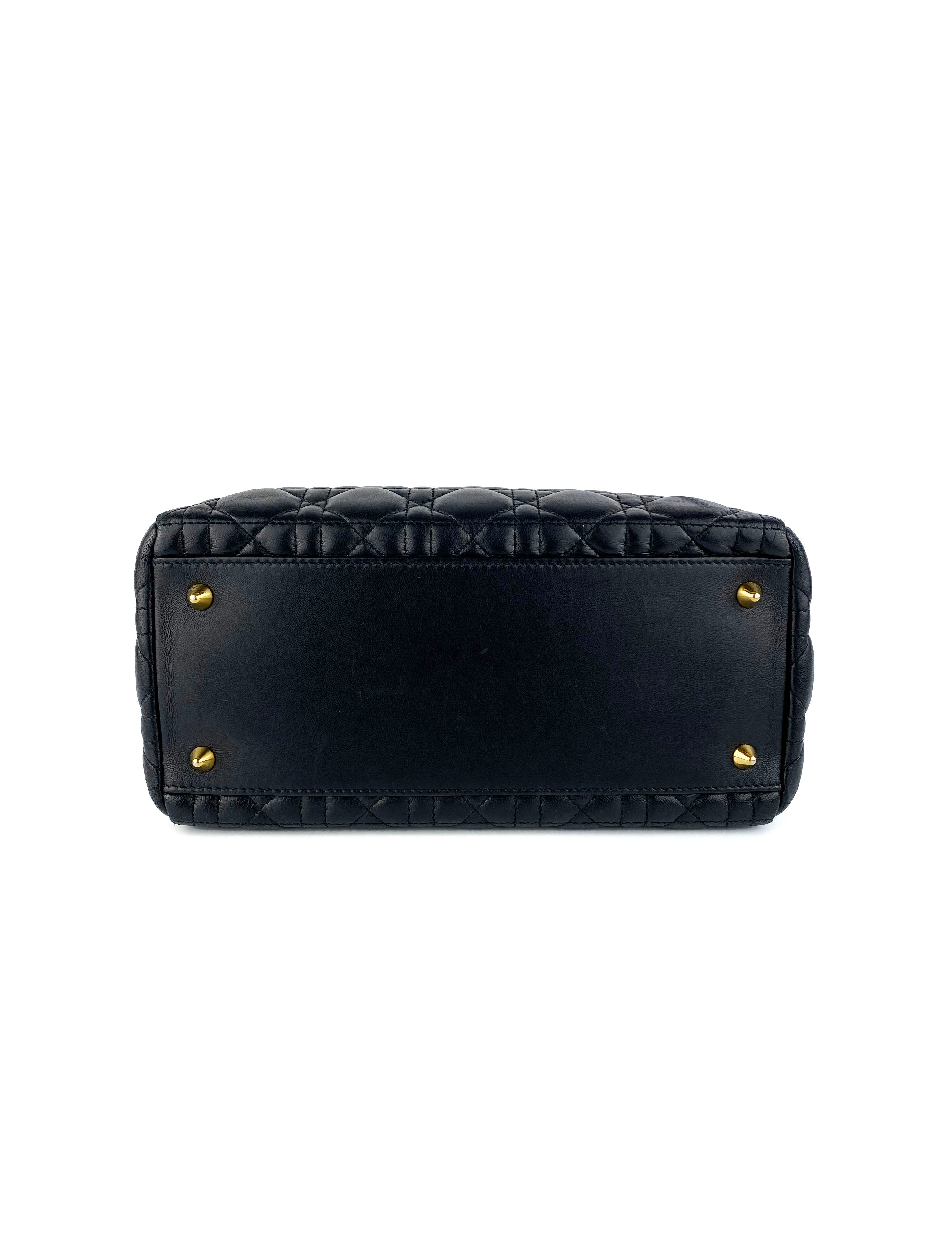 Dior Medium Lady Dior Handbag in Black | Luxury Leather Shoulder Bag for Women | Perfect for Work, Evening Events & Special Occasions