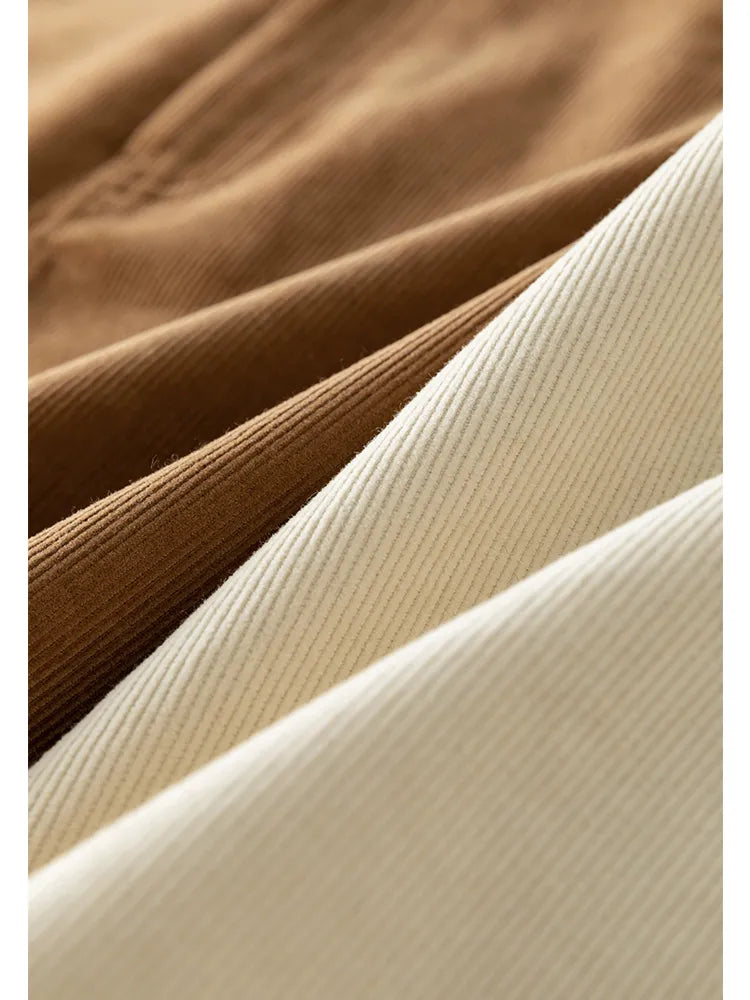 Retro High Waist Corduroy Skirt for Women - Autumn Winter Back Slit Casual Skirt with Length Options | Perfect for Office Commute, Date Nights & Fall Fashion