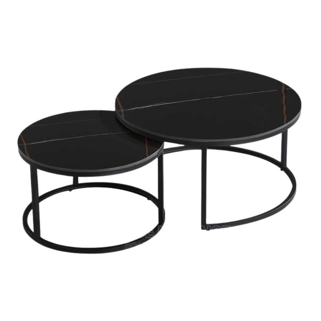 Emmie II Sintered Stone Coffee Table - Modern & Durable Living Room Furniture for Home Decor | Perfect for Small Spaces, Apartments & Lounge Areas