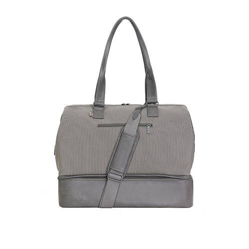 Convertible Weekender Bag in Grey - Stylish & Spacious Travel Duffel for Weekend Getaways, Gym, Work & Overnight Trips