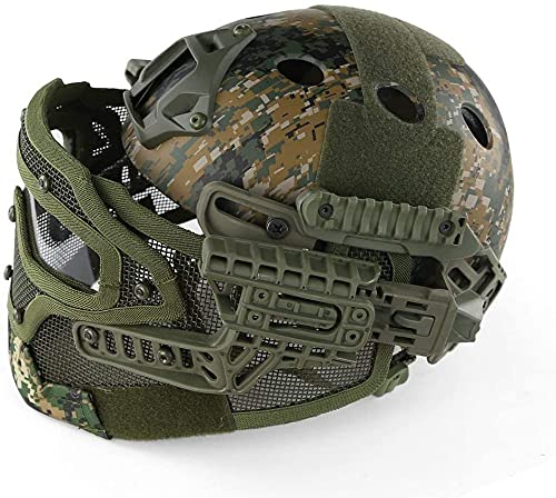 Tactical Helmet for Airsoft & Paintball - ABS Fast Helmet with Goggles - Military, Hunting, CS Games, Outdoor Sports & Movie Props