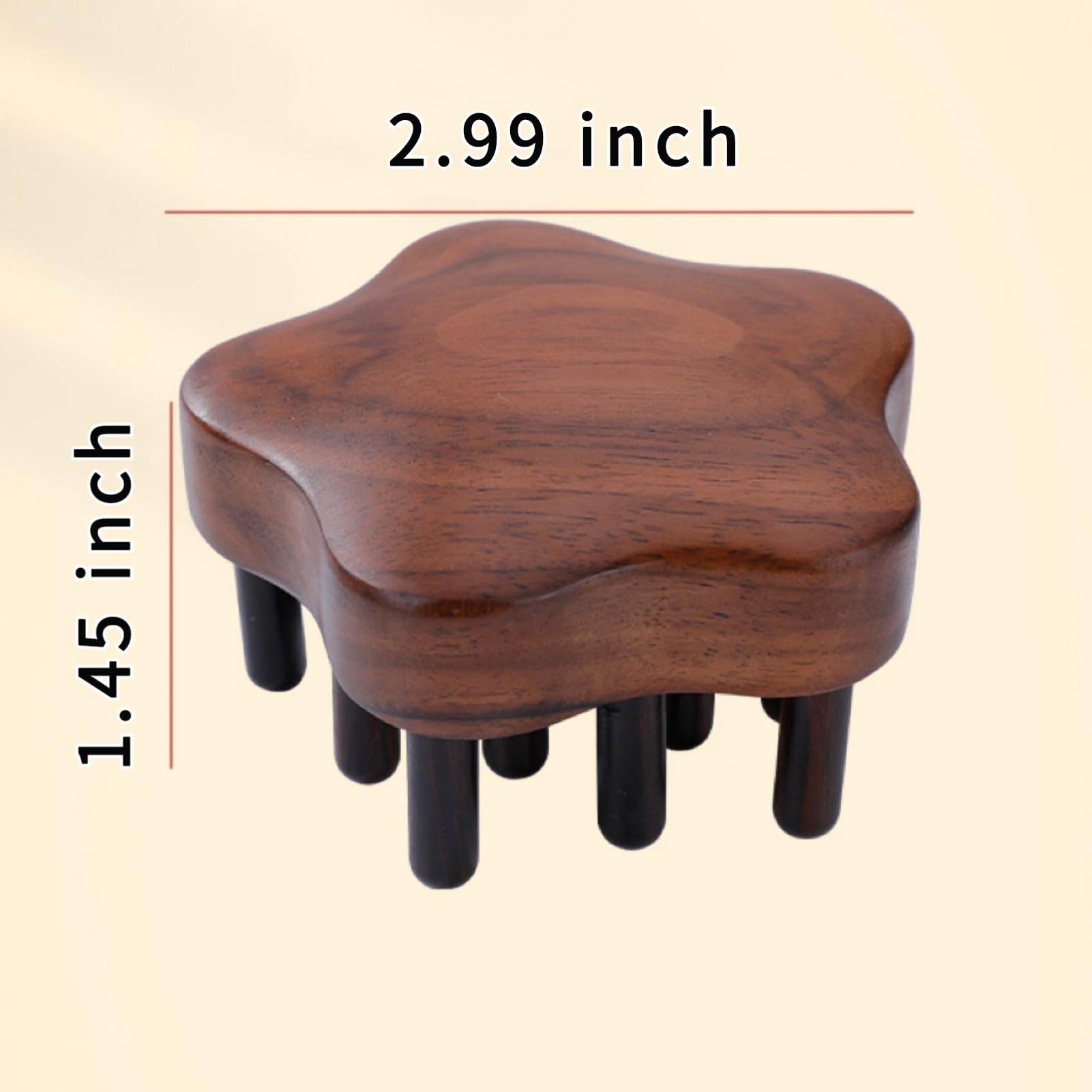 Natural Wooden Comb for Hair Growth & Scalp Massage | 16-Tooth Wood Hair Brush with Ergonomic Design | Stress Relief & Improved Circulation | Perfect for Daily Hair Care, Relaxation & Salon Use