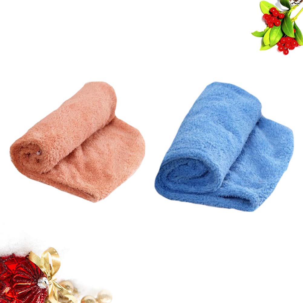 2 Pack Microfiber Hair Drying Cap & Towel Set - Super Absorbent Quick Dry Hair Wrap for Women & Kids - Perfect for Shower, Swimming, Hijab & Salon Use