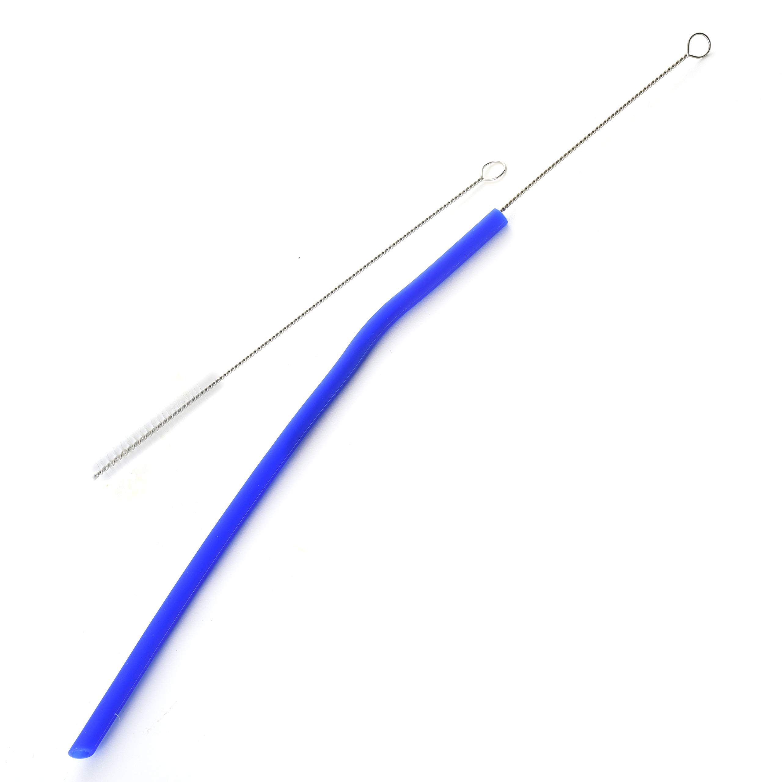 Norpro 471 Reusable Slim Silicone Drinking Straws with 2 Cleaning Brushes - Eco-Friendly, BPA-Free, Flexible & Durable for Smoothies, Iced Coffee, Cocktails & Home/Office Use