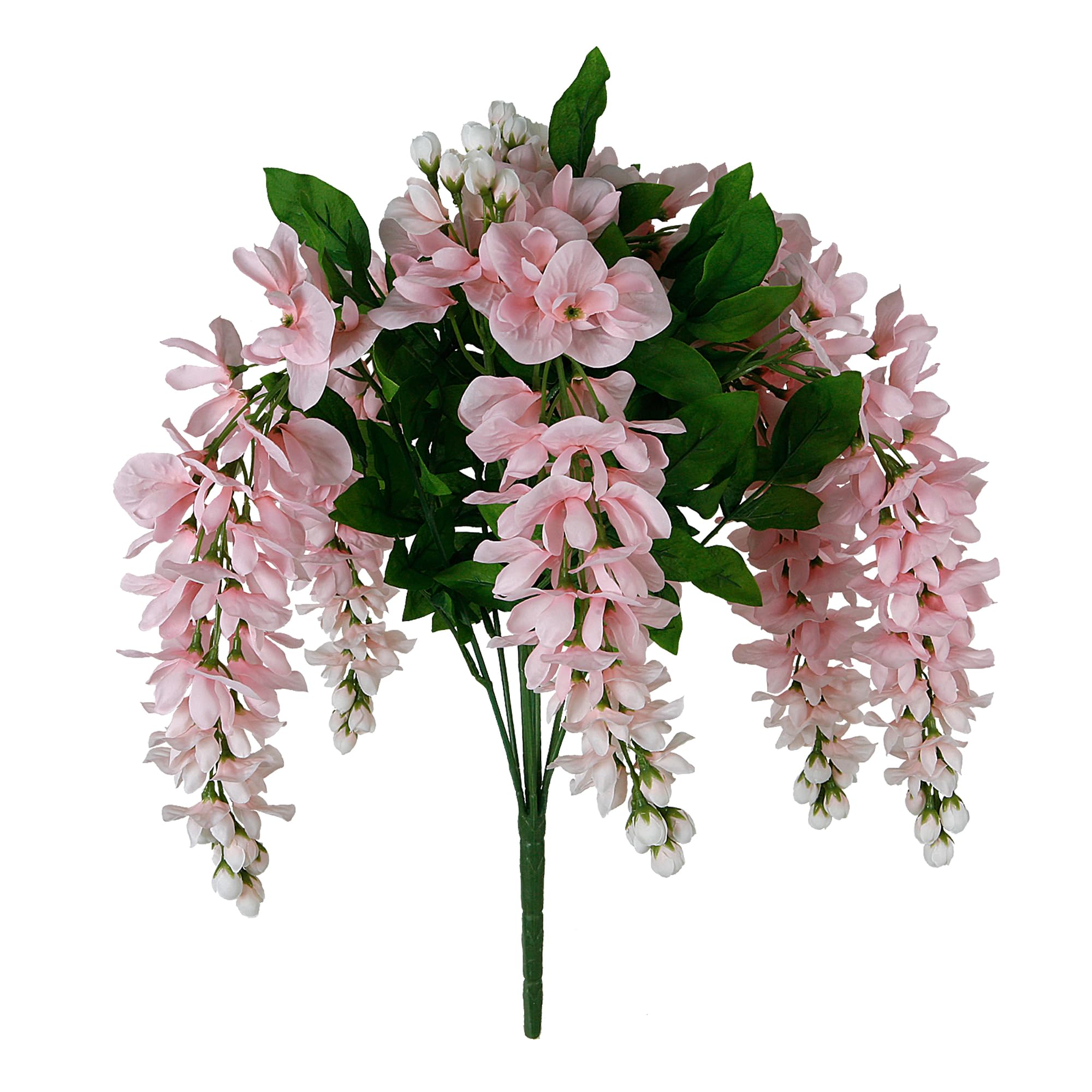 12 Pack Pink Wisteria Bush Artificial Flowers - Realistic Fake Wisteria Vine for Home Decor, Wedding Centerpieces, Garden Party & Outdoor Landscaping
