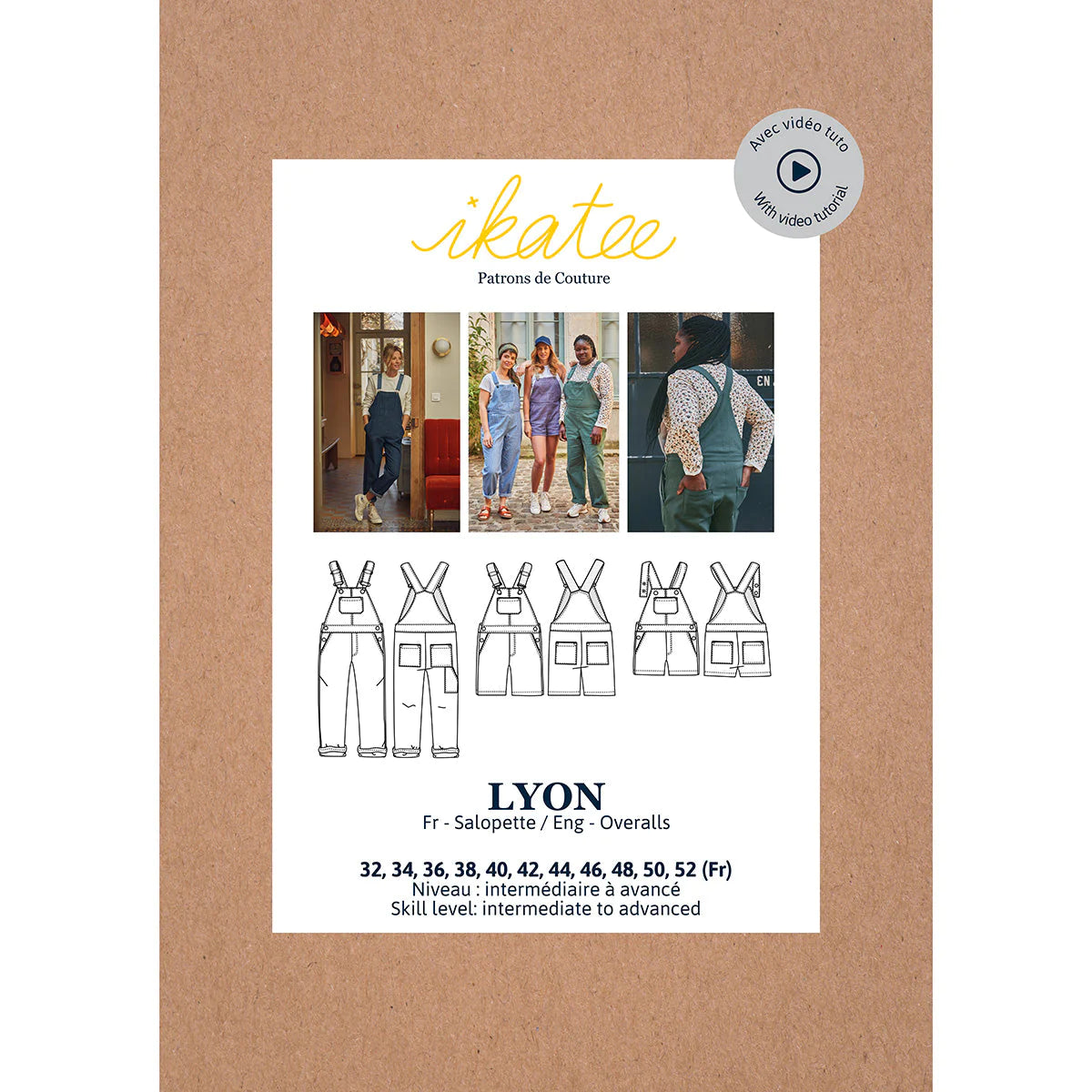 Lyon Overalls Pattern - High-Quality Sewing Pattern for DIY Overalls | Perfect for DIY Fashion, Costume Making & Craft Projects