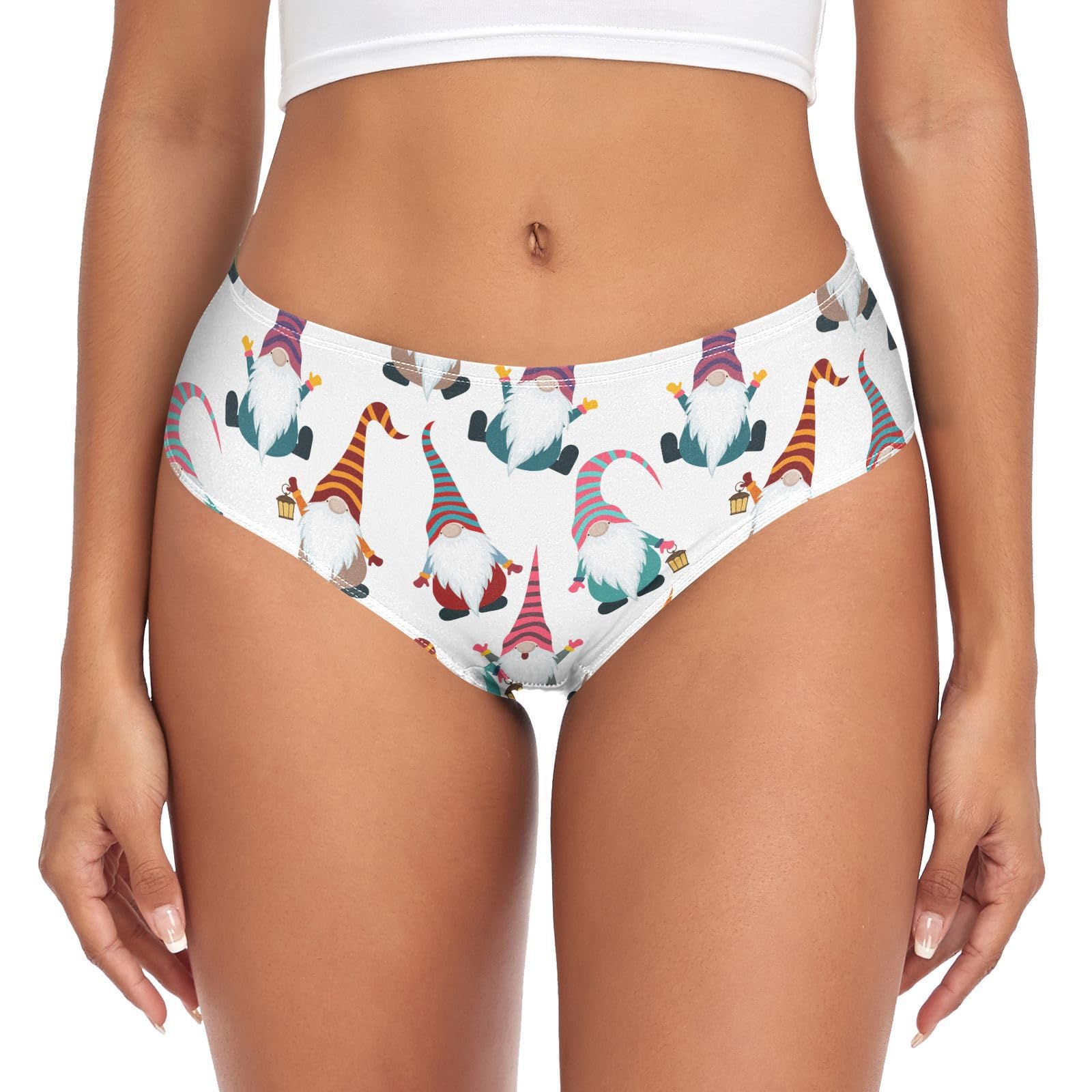 Women's Soft Breathable Viscose Underwear - Colorful Mushroom Print Classic Briefs & Bikini Hipster Panties for Everyday Comfort & Lounge Wear