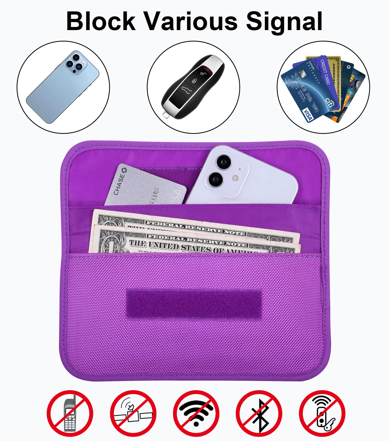 Wisdompro Faraday Bag RFID Signal Blocking Pouch - 7.5
