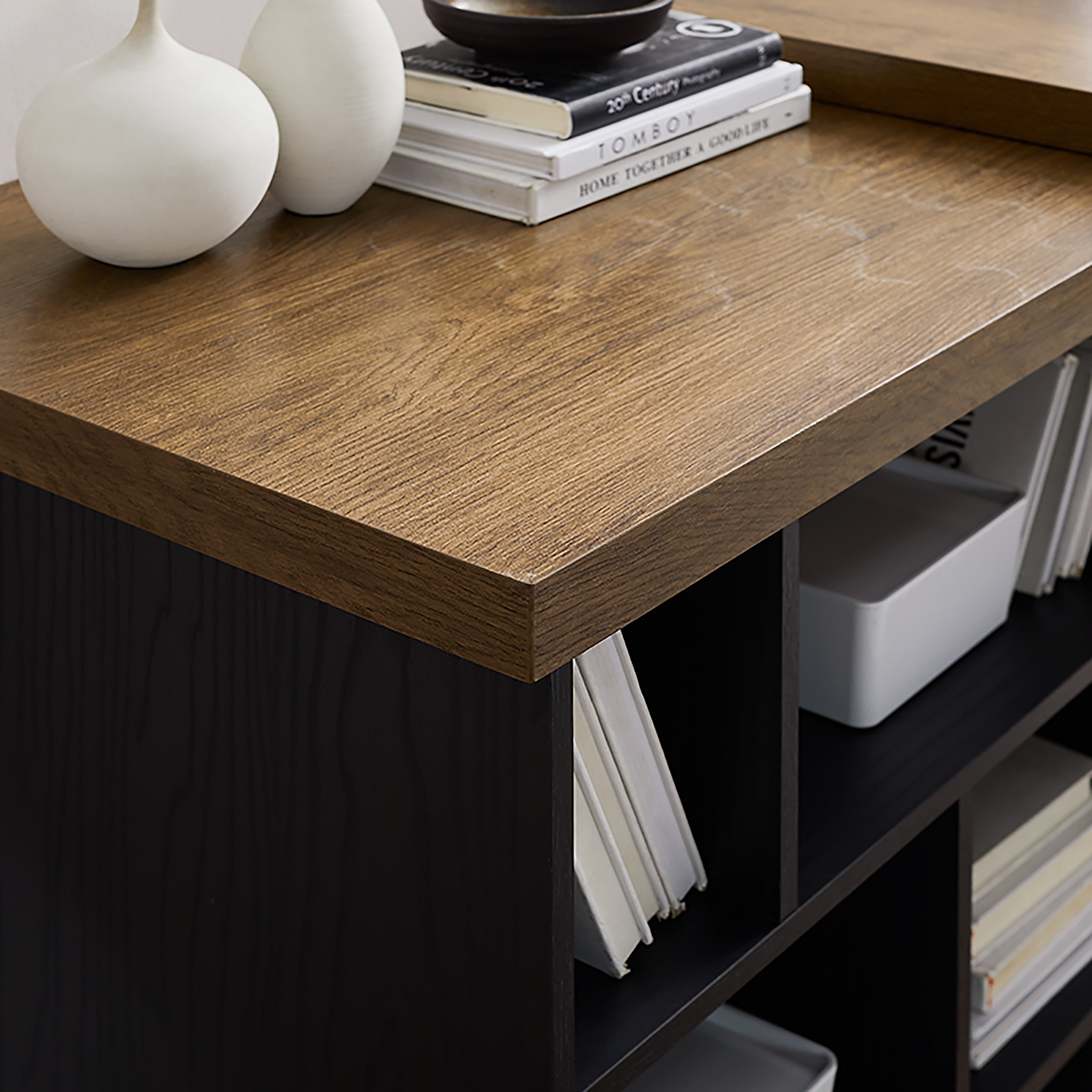 Criterion Aspire Adjustable Standing Desk 150cm - Dark Oak Black Finish for Home Office & Workspace Ergonomics