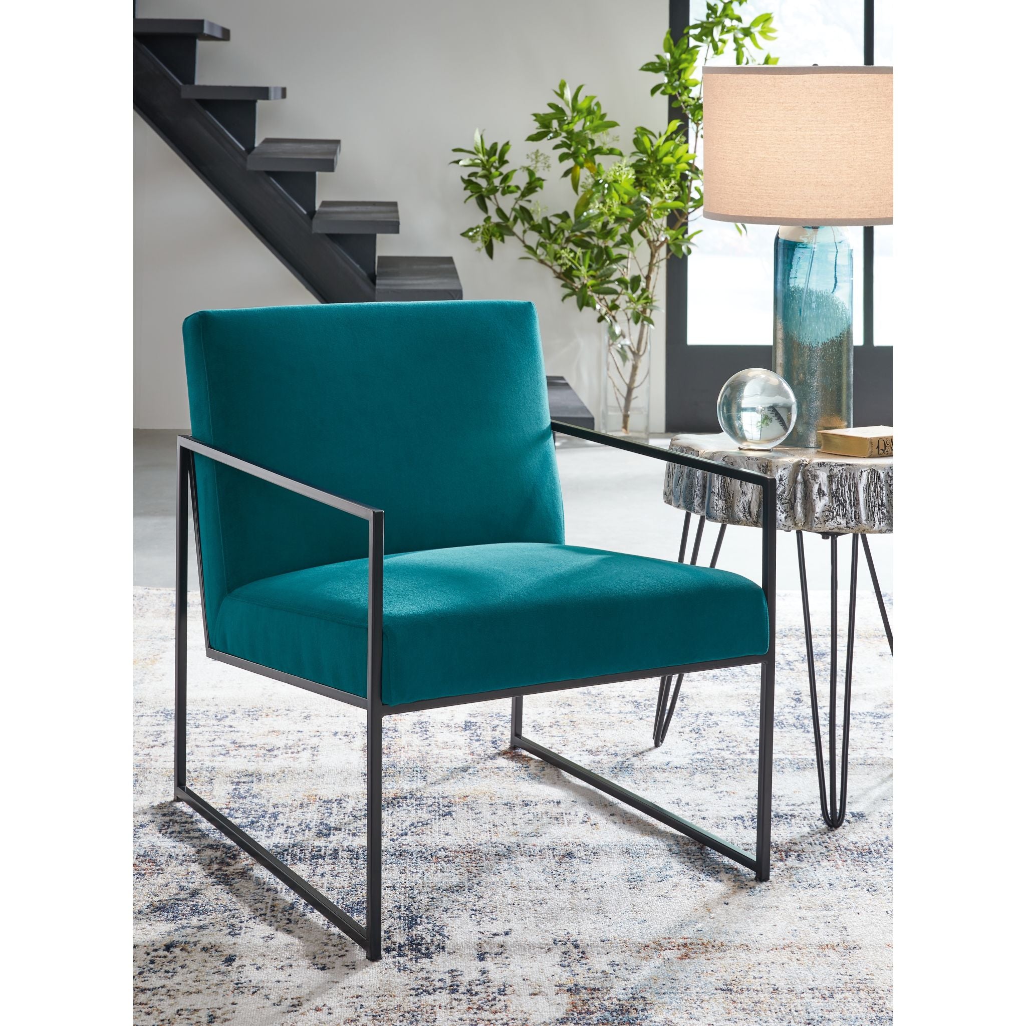 Aniak Accent Chair - Modern Rainforest Design for Living Room, Bedroom & Office - Comfortable Upholstered Armchair with Wooden Legs - Perfect for Reading, Relaxing & Home Decor