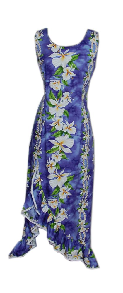 Women's Ginger Princess Hawaiian Dress - Purple 3XL | Floral Summer Maxi Dress for Beach Vacation, Luau Party & Tropical Getaway