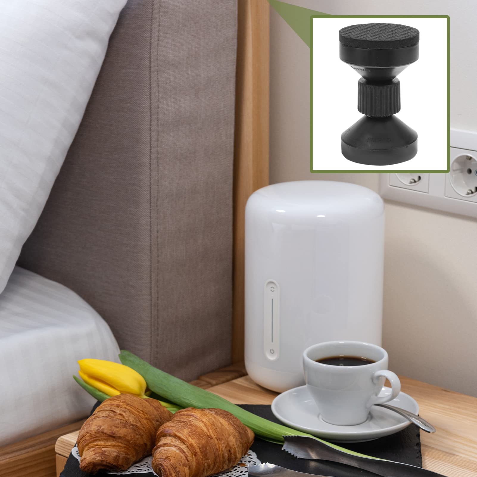 Adjustable Bed Frame Anti-Shake Stabilizer - 2 Pack Telescopic Support for Beds, Cabinets & Sofas - Headboard Stoppers & Furniture Fixers for Home, Office & Dorm Use
