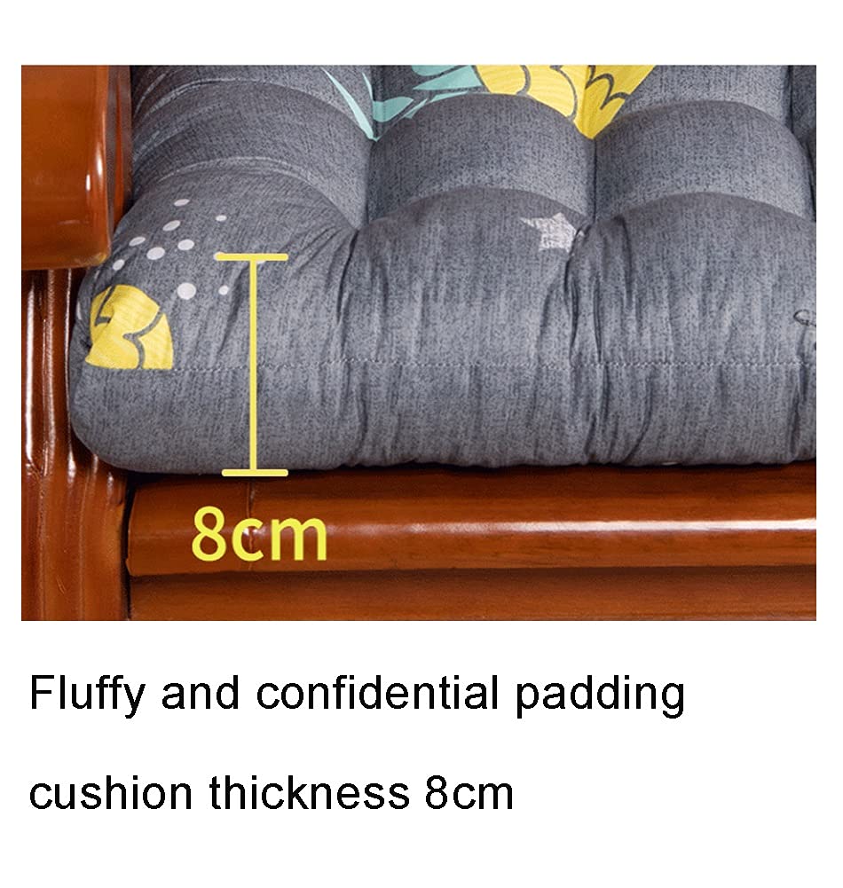 Premium 8cm Thick Outdoor Bench Cushion - Waterproof Cotton Garden Seat Pad for Patio, Deck & Lawn Furniture - Comfortable Lounger Cushion (52x170cm, Red) - Perfect for Garden Benches, Poolside Chairs & Outdoor Relaxation