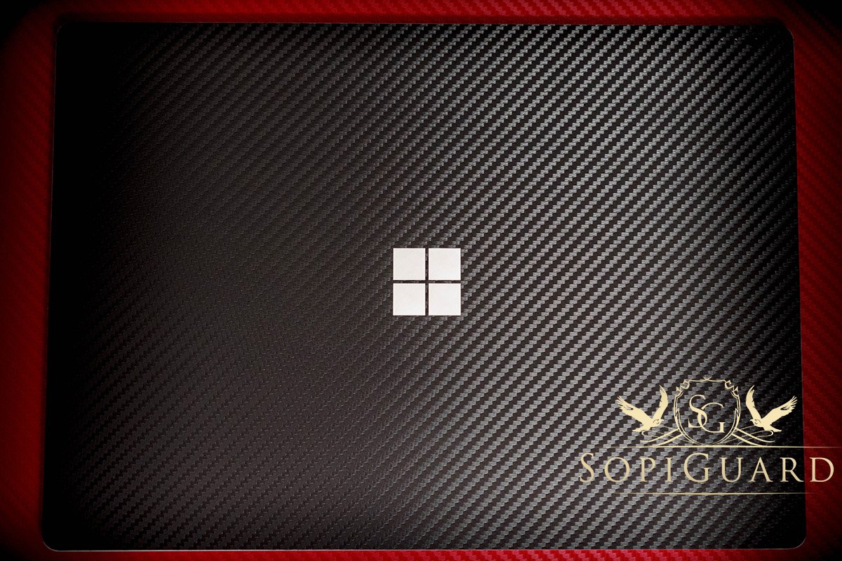 SopiGuard Microsoft Surface Book 2 (15-inch) Carbon Fiber Skin Wrap - Matte Blue Metallic Protective Vinyl Sticker with Edge-to-Edge Coverage | Easy to Apply | Perfect for Work, Travel & School Use