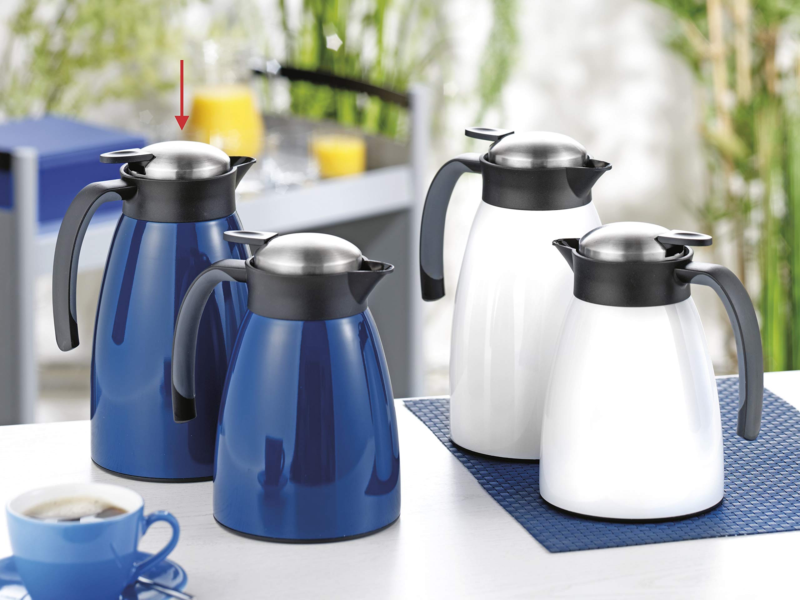 Esmeyer Stainless Steel Vacuum Insulated Water Jug - 34oz, Blue, 14 x 14 x 25 cm - Perfect for Camping, Office & Outdoor Activities