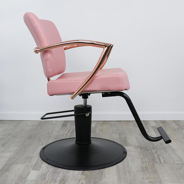 Luxury Manhattan Rose Gold Salon Chair - Adjustable Hydraulic Styling Chair for Hairdressers & Beauty Salons | Perfect for Haircuts, Coloring, and Styling Services