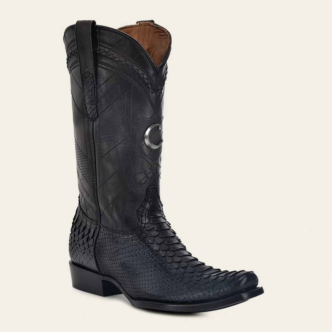 Men's Cuadra Blue Dress Cowboy Python Leather Boots - Western Style Boots for Rodeo, Country Music & Cowboy Fashion