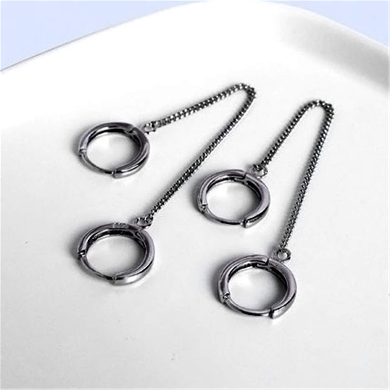 ANDPAI Unique Corn Chain Hoop Earrings - Gold & Silver Plated Double Piercing Earrings for Women & Men | Dainty Small Huggie Hoops, Minimalist Chain Cuff Earrings | Perfect for Everyday Wear, Parties & Jewelry Gifts