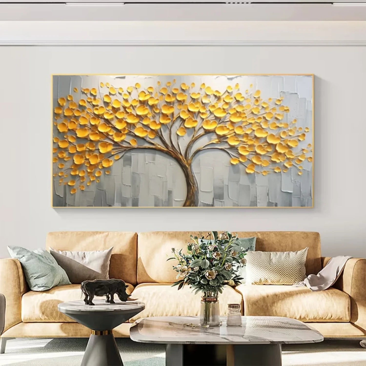 Beautiful Flower and Tree Landscape Painting #FT196 - Perfect for Home Decor, Office Wall Art, and Gift Ideas