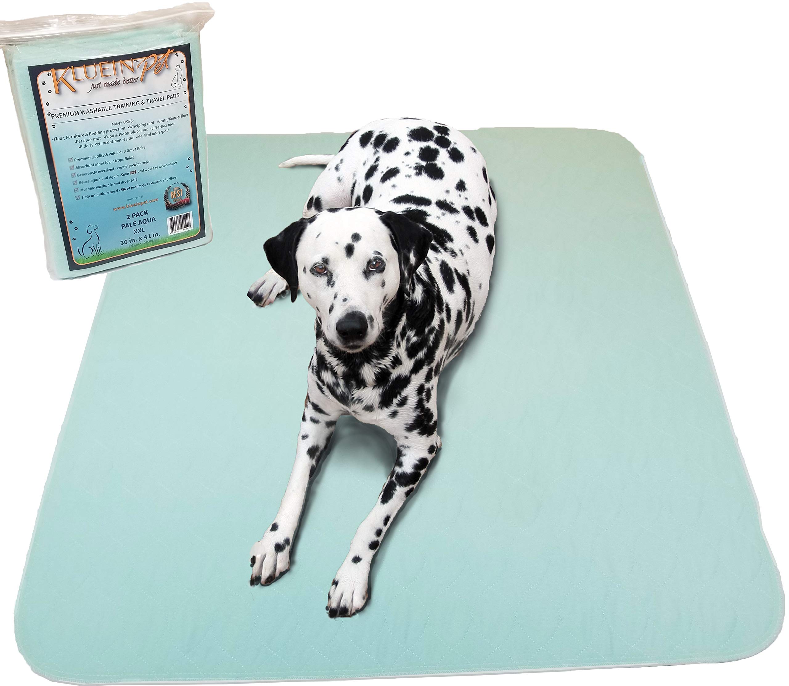 Kluein Washable & Absorbent Pet Training Pads for Dogs, Cats, Rabbits & Small Animals | Non-Slip Puppy Pee Pads | Reusable Crate Mat, Travel Carrier Liner & Feeding Mat for Home, Travel & Outdoor Use