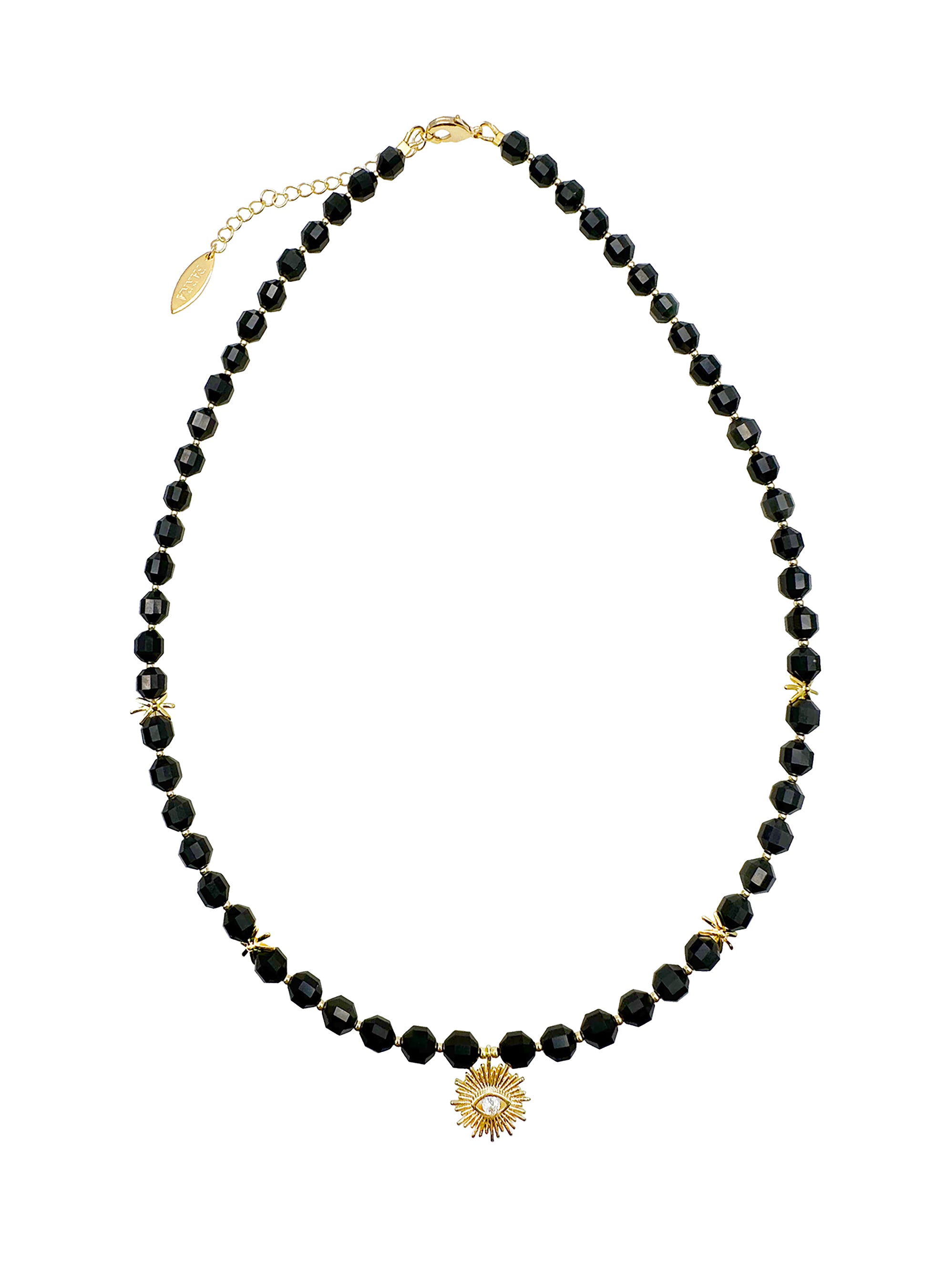 Black Obsidian Evil Eye Pendant Necklace - Protection Jewelry for Women & Men, Spiritual Healing Crystal for Anxiety Relief & Positive Energy - Perfect for Meditation, Yoga & Everyday Wear