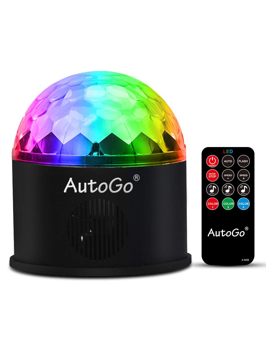 7-Color Sound Activated Disco Ball Strobe Light with Remote Control - 2 Pack for DJ, Stage, Festival, Bar, Club, Wedding & Home Party Lighting | Perfect for Dance Floors, Nightclubs & Entertainment Events