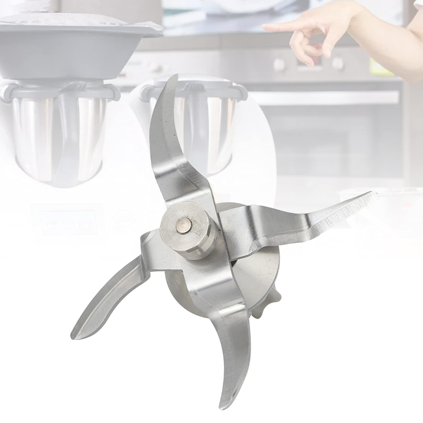 Premium Stainless Steel Blender Blade Replacement for Vorwerk Thermomix TM31 - Durable Blender Accessory with Cleaning Brush - Easy Installation & Maintenance - Perfect for Smoothies, Sauces & Food Processing