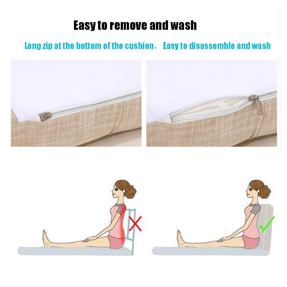 LIANGJUN Adjustable Bed Backrest Pillow - 100CM Green Support Cushion for Sitting Up in Bed, Reading, Watching TV - Anti-Collision Protection for Double Beds & Bedroom Comfort